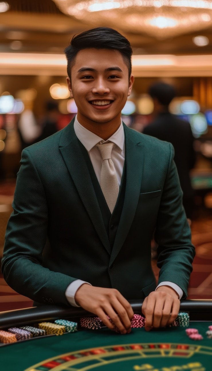 Studio kasino langsung the slot dengan meja Dragon Tiger dan dealer profesional